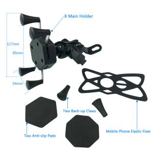 China Waterproof 3-6.5inch X Claw Motorcycle Phone Mount For Cycling wholesale