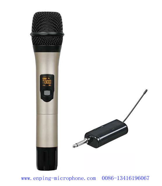 C8/ cheap universal mini muni-channel channels UHF wireless microphone with 6.35mm plug for speaker