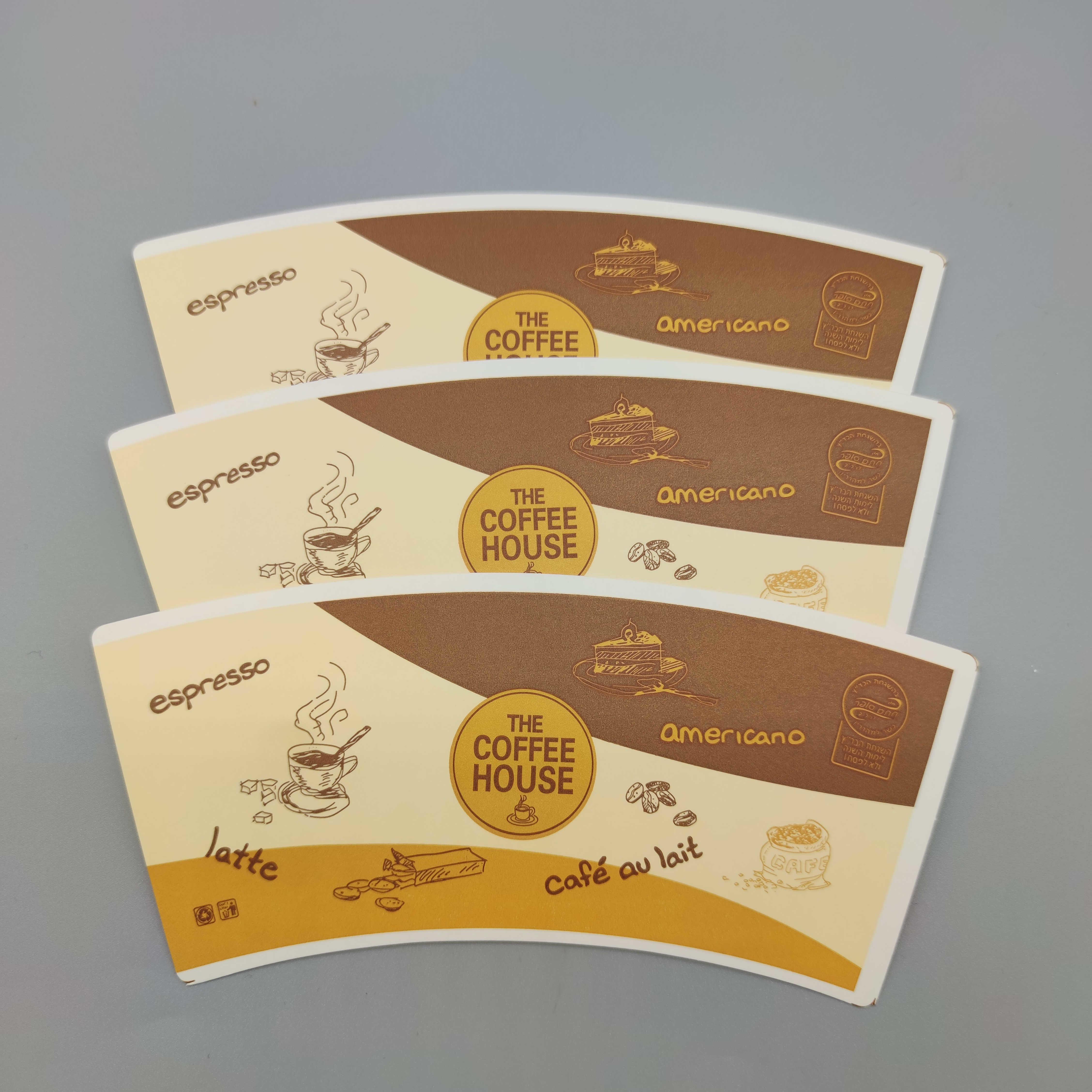 Customized Double PE Paper Cup Fan For Drinking Coffee Good Compression Resistance