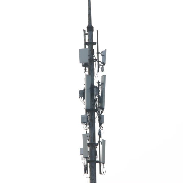 Polygonal Galvanized Telecom Monopole Hot Dipped Cellular Tower Without Working Platform