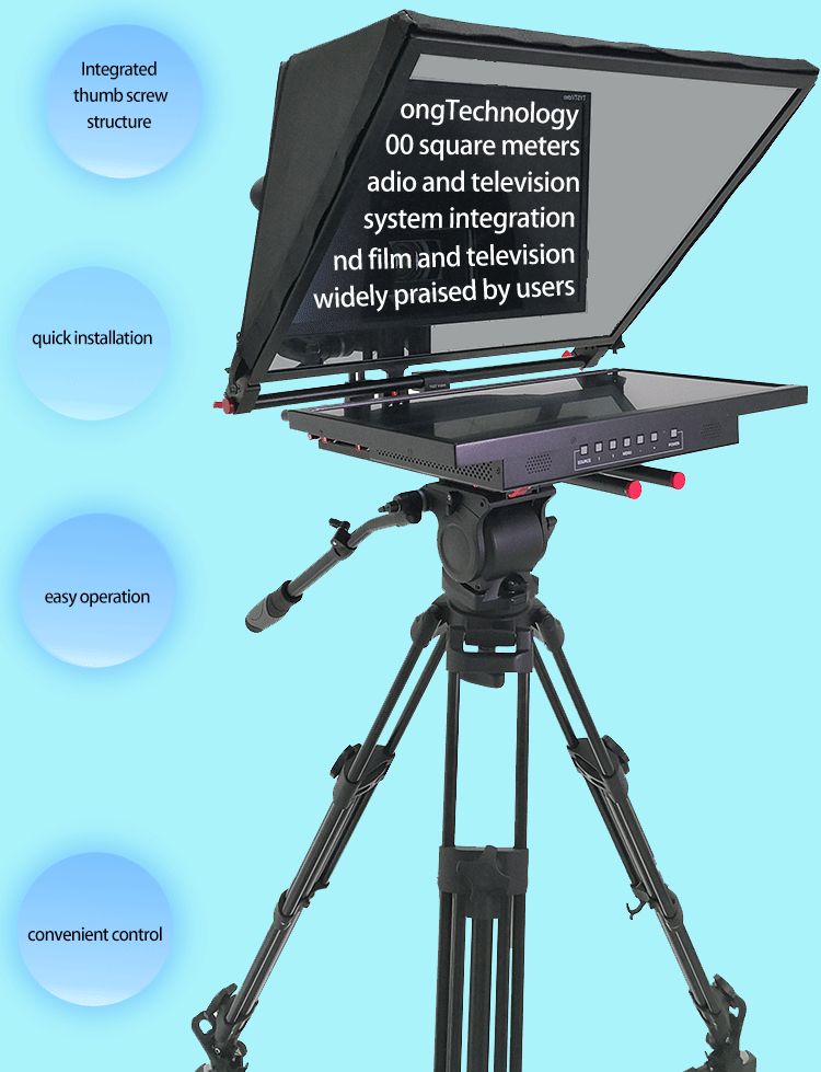 Customizable Font and Background Colors on 1000nit Monitor Teleprompter for TV Studio