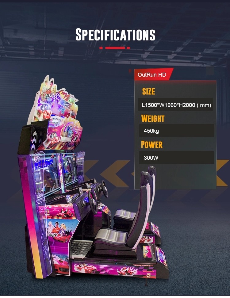 32 LCD Twins Arcade Car Game Machine , 1 - 2 Players Money Arcade Machines