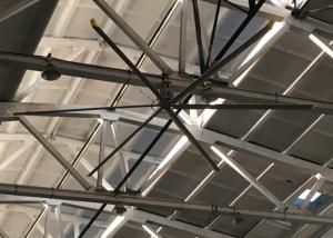 China Diameter 2.4m-7.3m Al Mg Blade Industrial Ceiling Fan For Indoor Court Sports Space wholesale