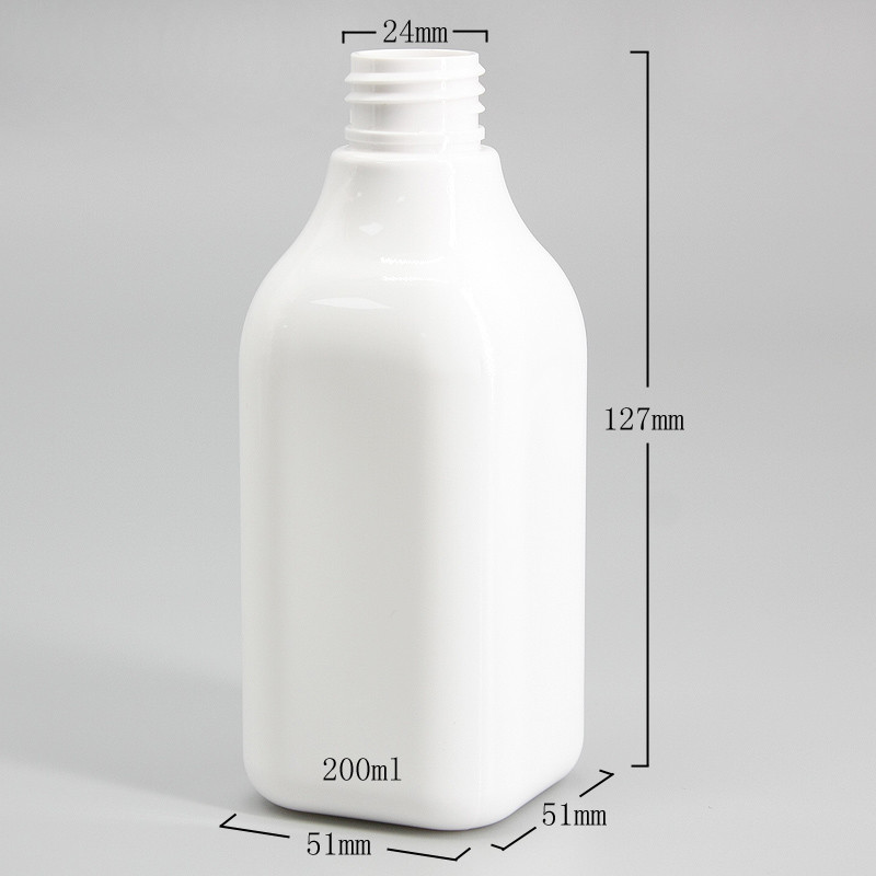 Square 200ml Plastic Cosmetic Packaging Bottle For Shampoo