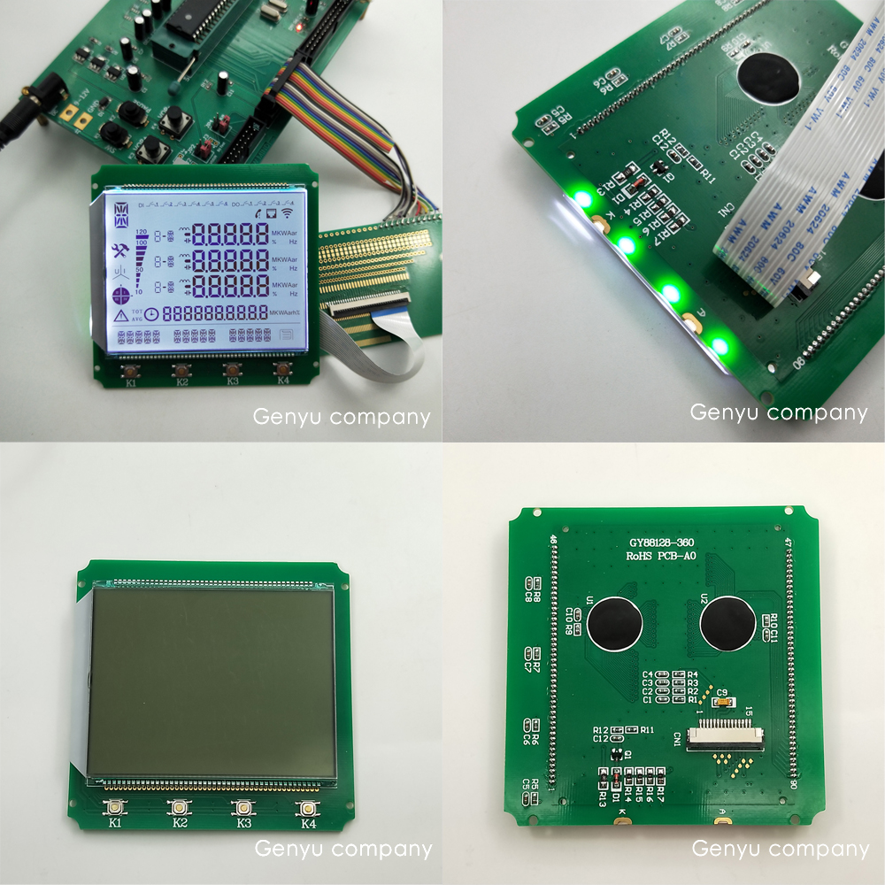 Custom Size Lcd Screen 7 segment lcd display HTN blue with White backlight for water machine