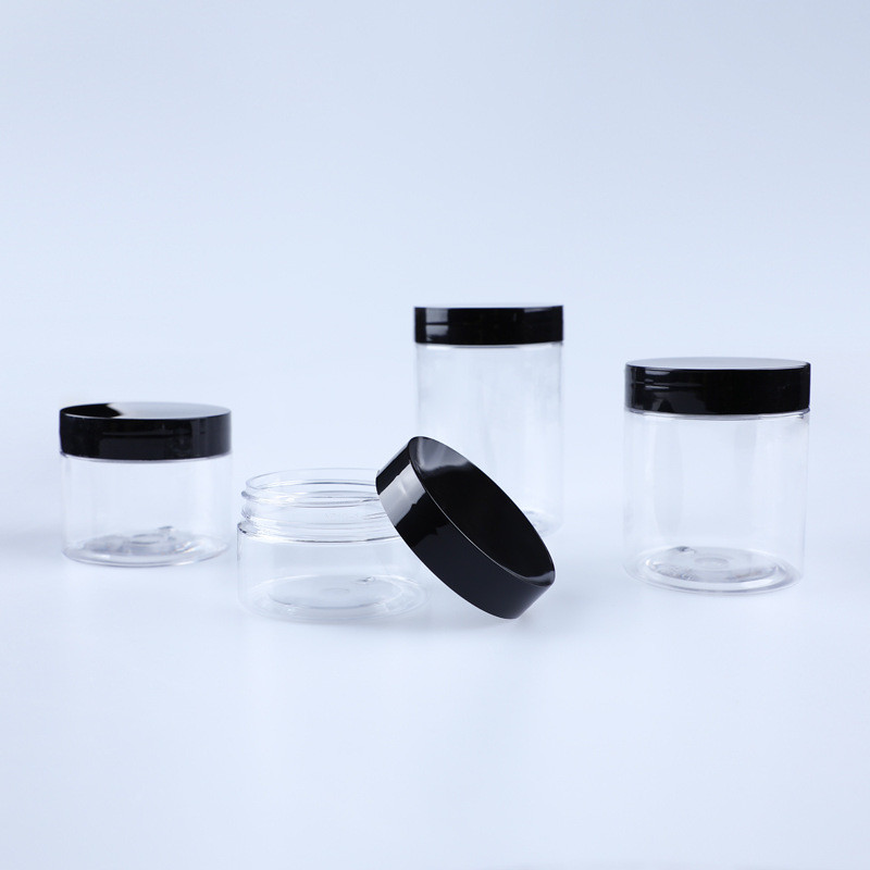 Customizable Logo 8oz Plastic Jar Containers With Transparent Lids For Various Storage Needs