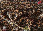 Leopard Faux Fur Polyester Velvet Fabric For Fashionable Garment 180GSM