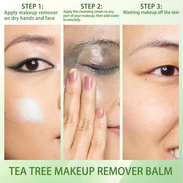 Wholesale 100g Tea Tree Pore-Purifying Blackhead Deep Cleansing Balm Acne and Blemishes Facial Remover Makeup Cream