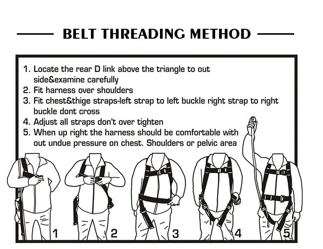 Polyester Adjustable Safety Lanyard Work Restraint Rope 900 To 1400mm