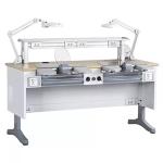 Two People Dental Lab Bench 850mm Dental Laboratory Work Benches With Suction
