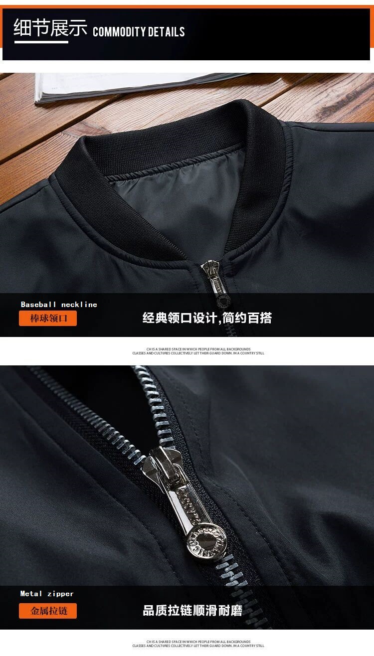 wholesale custom design High quality Mens jacket coat ultra-thin Leica clothes Casual Coat Slim Fit Jacket bomber jacket men