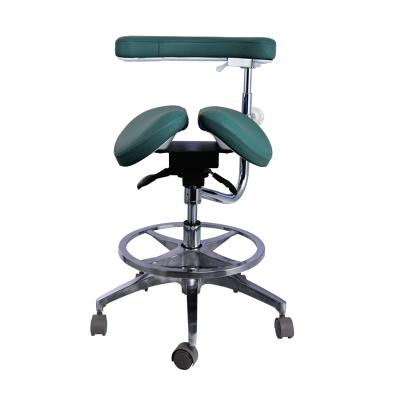 Luxury Design Dental Ajustable Assistant Chairs Micro Fiber Leather Dentist Saddle Stool