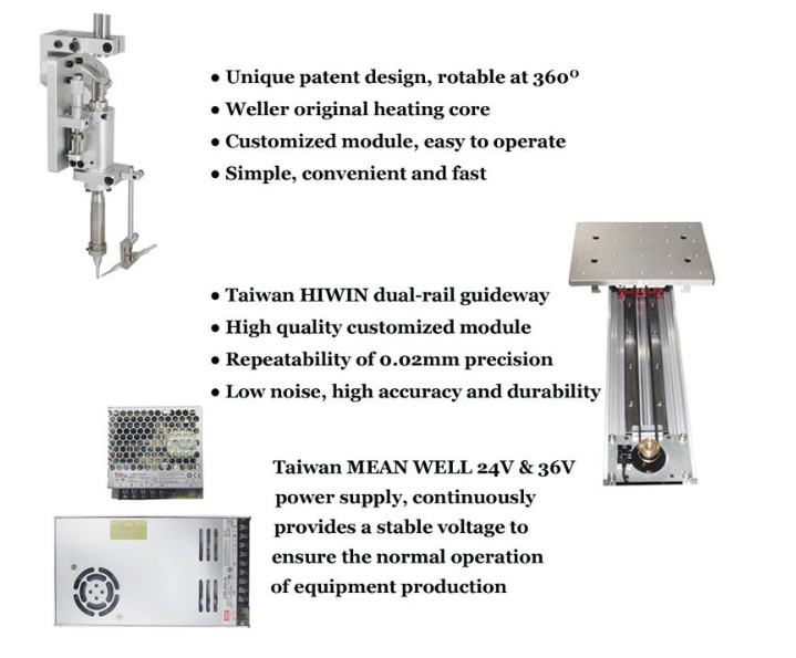 Intelligent Control System Automatic Soldering Machine USB RS232 Power Heating