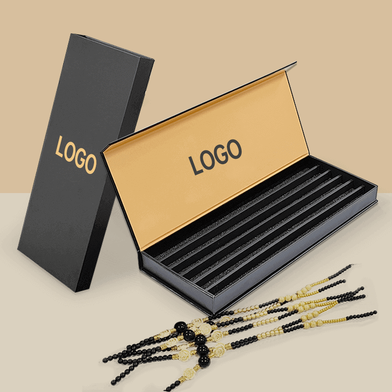 CMYK Printing Paper Cardboard Gift Box for Buddhist Beads Temple Bracelet Packaging