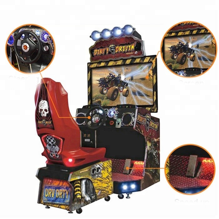 Coin Operated 42 Inches Driving Racing Car Simulator Arcade Game Machine/Dirty Driving Game Machine