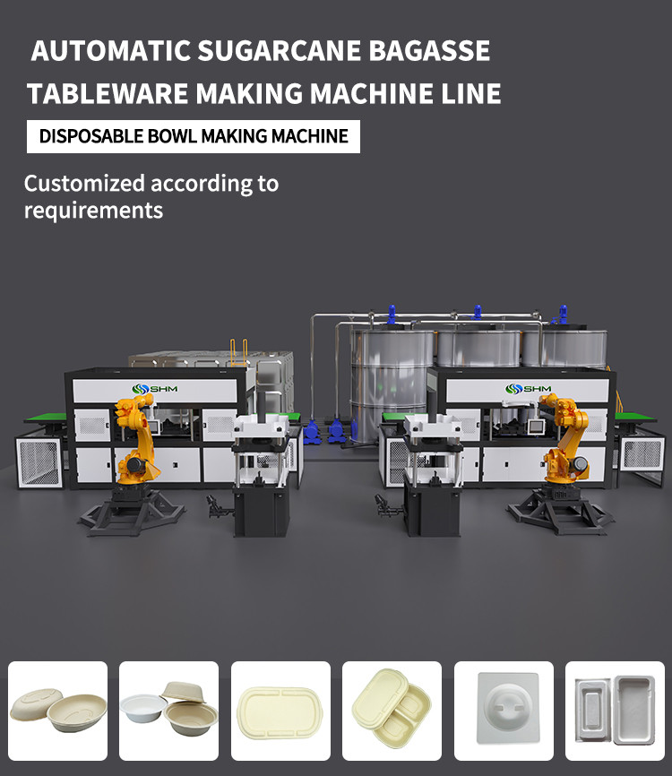 Best Disposable Paper Lunch Box Making Machine Using Bagasse Pulp