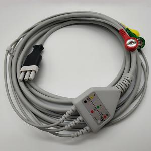 China Primedic ECG Trunk Cable , One Piece Ecg Electrode Cable IEC Standard With Snap wholesale