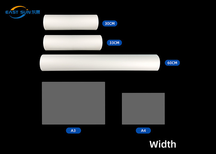Double Sides Matte DTF Heat Transfer DTF Film Roll 0.075mm Thickness
