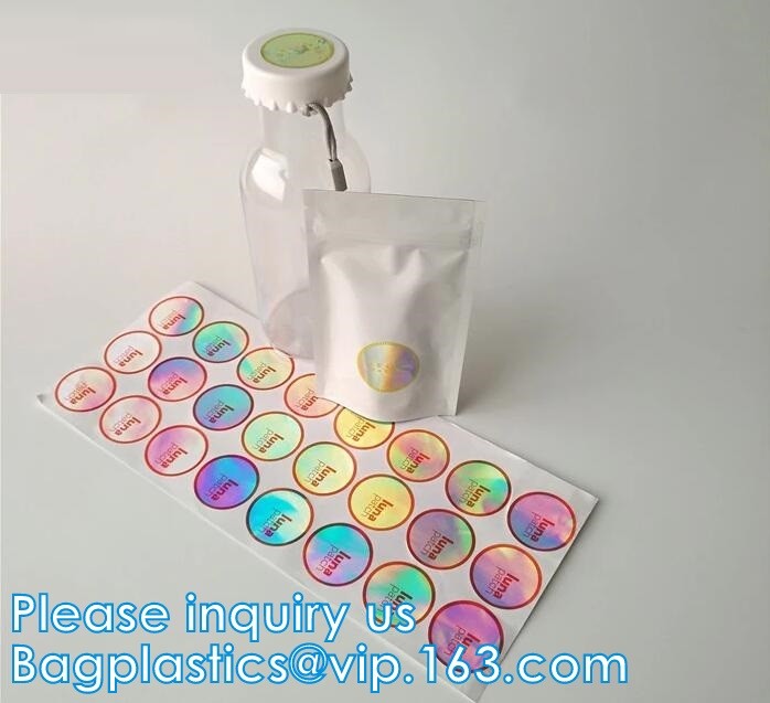 Bagease pack Holographic Film Resealable Zipper Bag Grip Seal Laminated Plastic Bag Shiny Cosmetic packaging jewelry