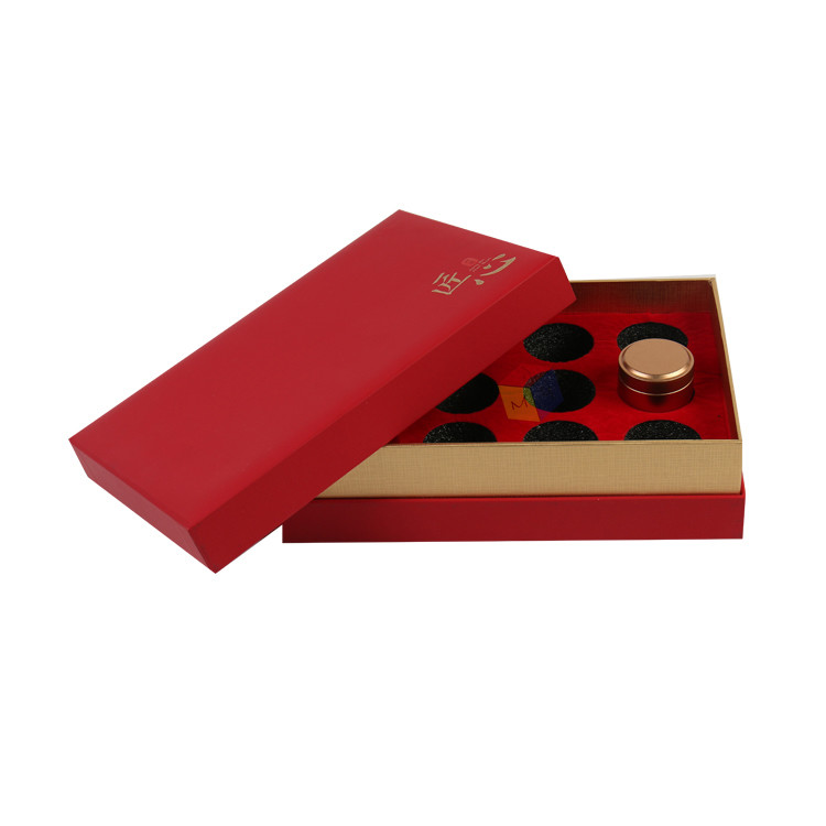 Rigid Cardboard Paper Custom Tea Box Packaging Tin Gift With Foam Insert