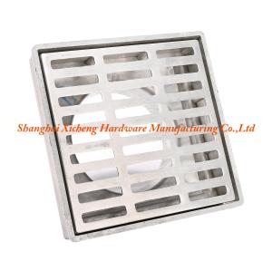 China Aluminum Metal Square Floor Drain Cover ISO9001 Certificate Floor Drainer Strainer wholesale
