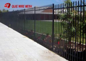 China Heavy Duty 2 Rail40X40X2.5mm Wall Thick School Steel Garrison Fence Panel 1800mm High X 2400mm Wide wholesale