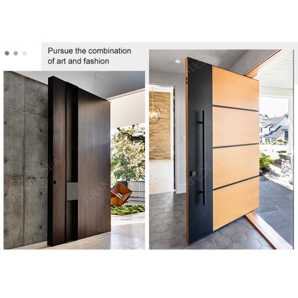 American Style High Quality Anti Theft Aluminum Solid Wood Metal Stainless Steel Security Front Entrance Pivot Door