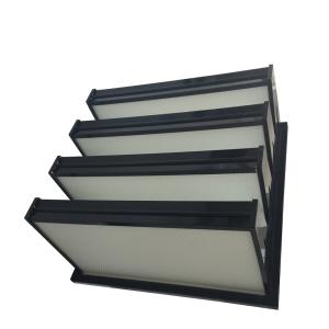 China Custom V Bank Shape Industrial Hepa Filter High Dust Holding Capacity wholesale