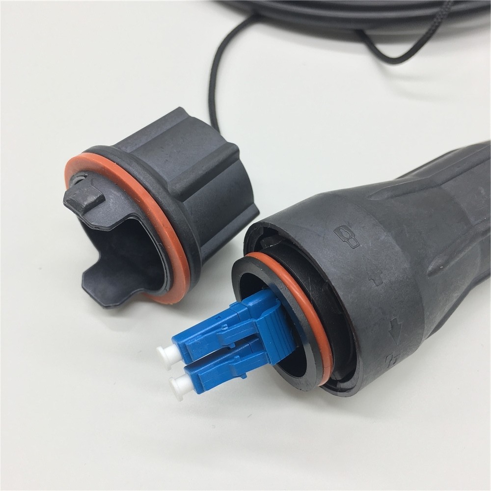 Fiber Optic Armored Patch Cable 2 Core FullAXS To LC IP 67 Waterproof Jumpers