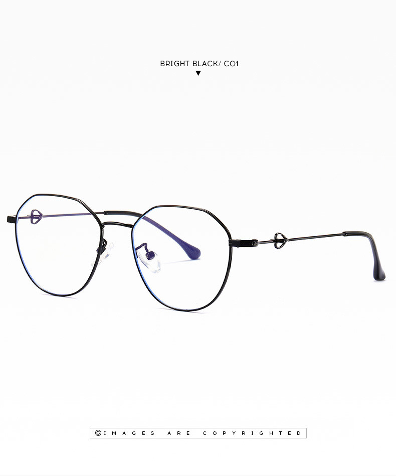 Anti Blue Light Acetate Metal Glasses Optical Eyeglasses Frames PC Lens
