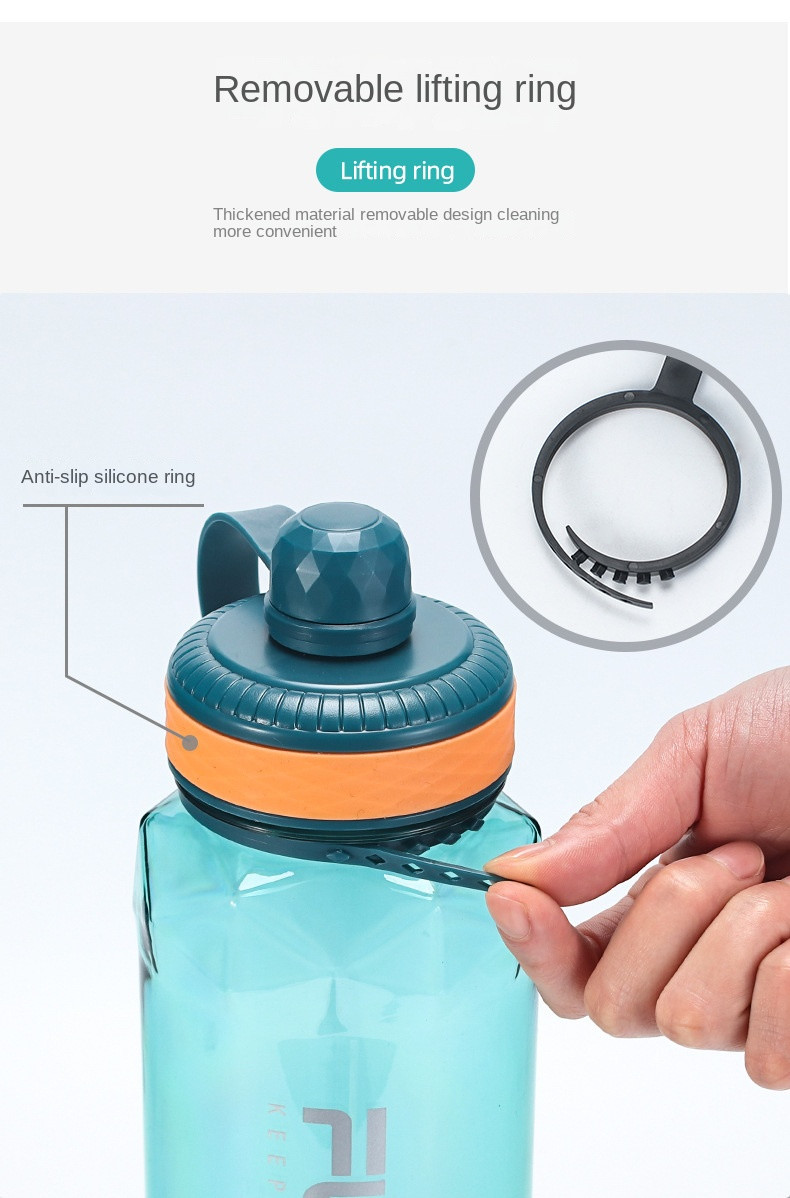Food Grade No Odor 800ml/1000ml/1400ml/2000ml Water Bottle Bpa Free Plastic Water Bottles High Temperature Resistance Customized Acceptable