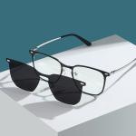 Polarized Magnetic Clip On Sunglasses Reading Glasses Unisex Metal Frame