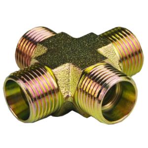 China Cross Din Hydraulic Fittings / Mequal Metric 24 Degree Cone Fitting wholesale