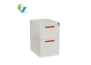 China Vertical 2 Drawer Steel Filing Cabinet Metal Office Furniture Key Lock Style wholesale