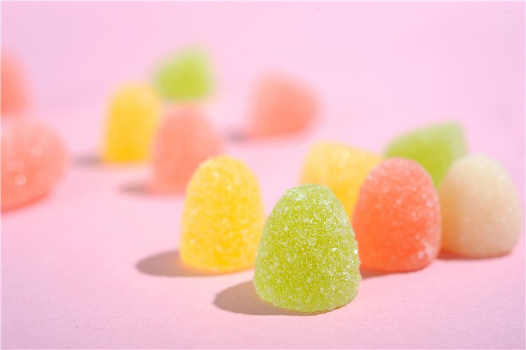 OEM Vitamin C Pectin Fruit Jellies , Sugar Coating Healthy Jelly Sweets