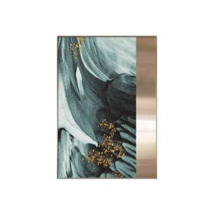 China Dark Green Metallic Sandstone Painting Hotel Lobby Commercial Interior Mural wholesale