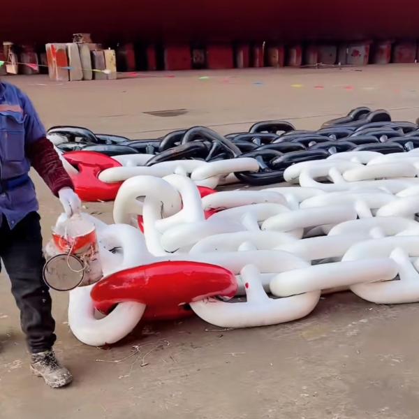 87mm Grade3 High - Strength Alloy Steel Stud Link Anchor Chain Vessel Positioning