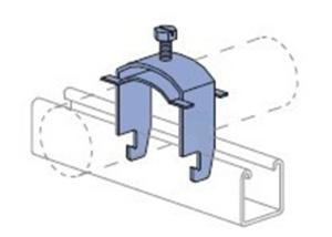 China Pipe Fitting 3/8'' Strut Single One Piece Cable Clamps wholesale