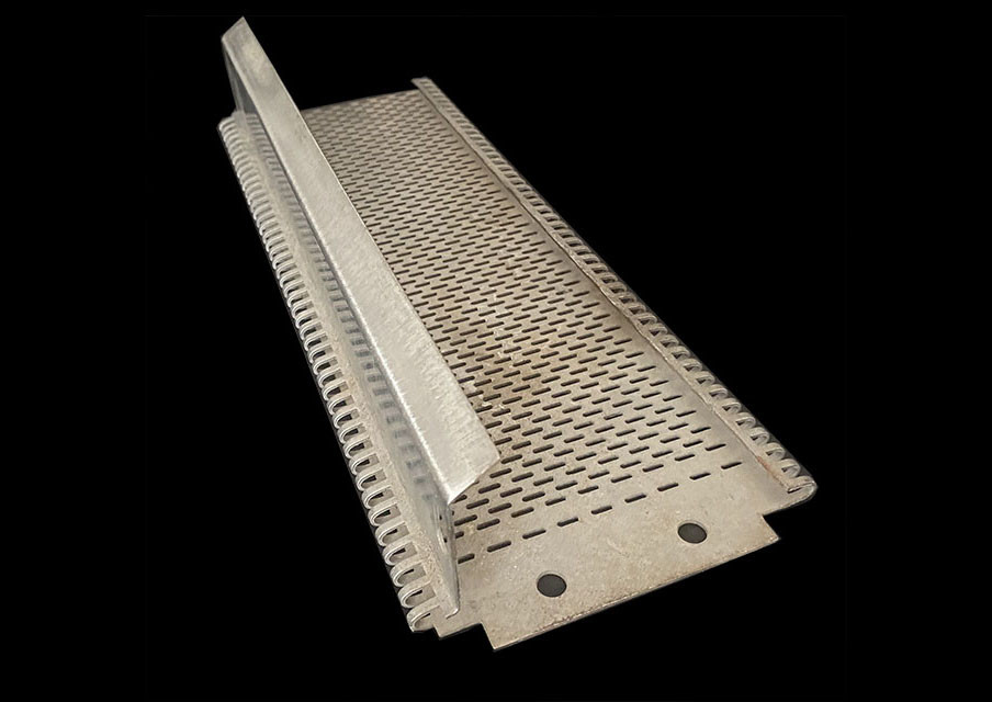 Industrial Tunnel Furnace Metal Stainless Steel 304 Baffle Plate Link Chain Perforated Plate Conveyor Mesh Belt ss316