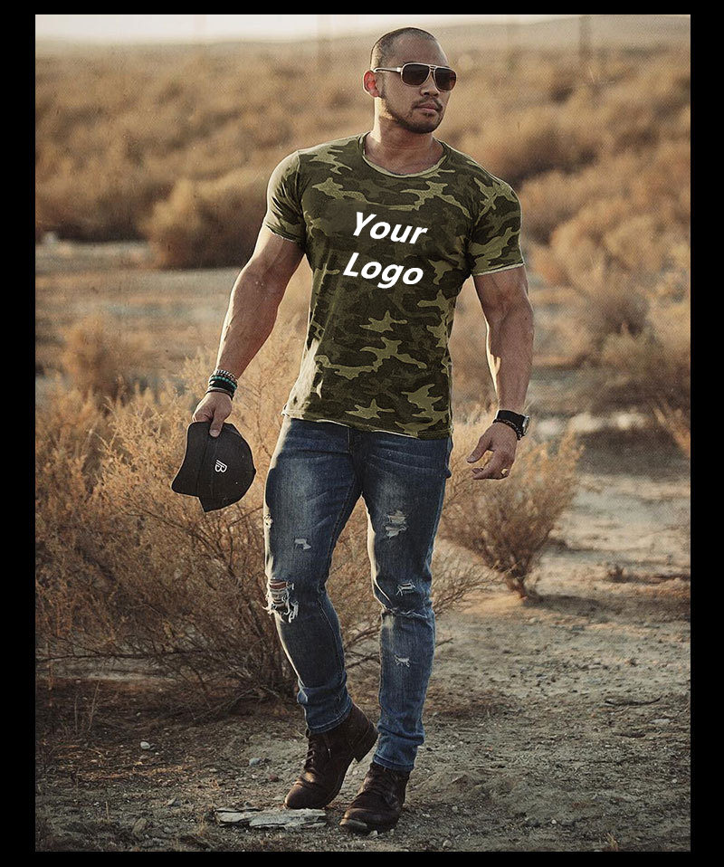 Men's T-Shirts Printed Custom Sublimation Gym Sport Oversized Tee Blank T Shirt