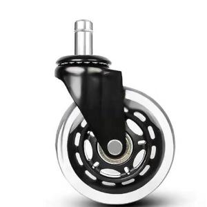 China Universal Office Chair Silent Caster PU Transparent Wheel Caster 2 Inch wholesale