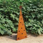 500mm Christmas Tree Corten Steel Metal Garden Ornaments With LED