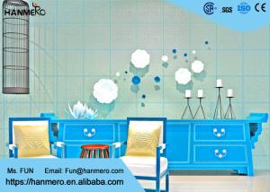 China Cyan Bronzing Non-Woven Paper Modern Removable Wallpaper for Living Room wholesale