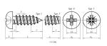 DIN 7981 Cross Recessed Pan Head Tapping Screws