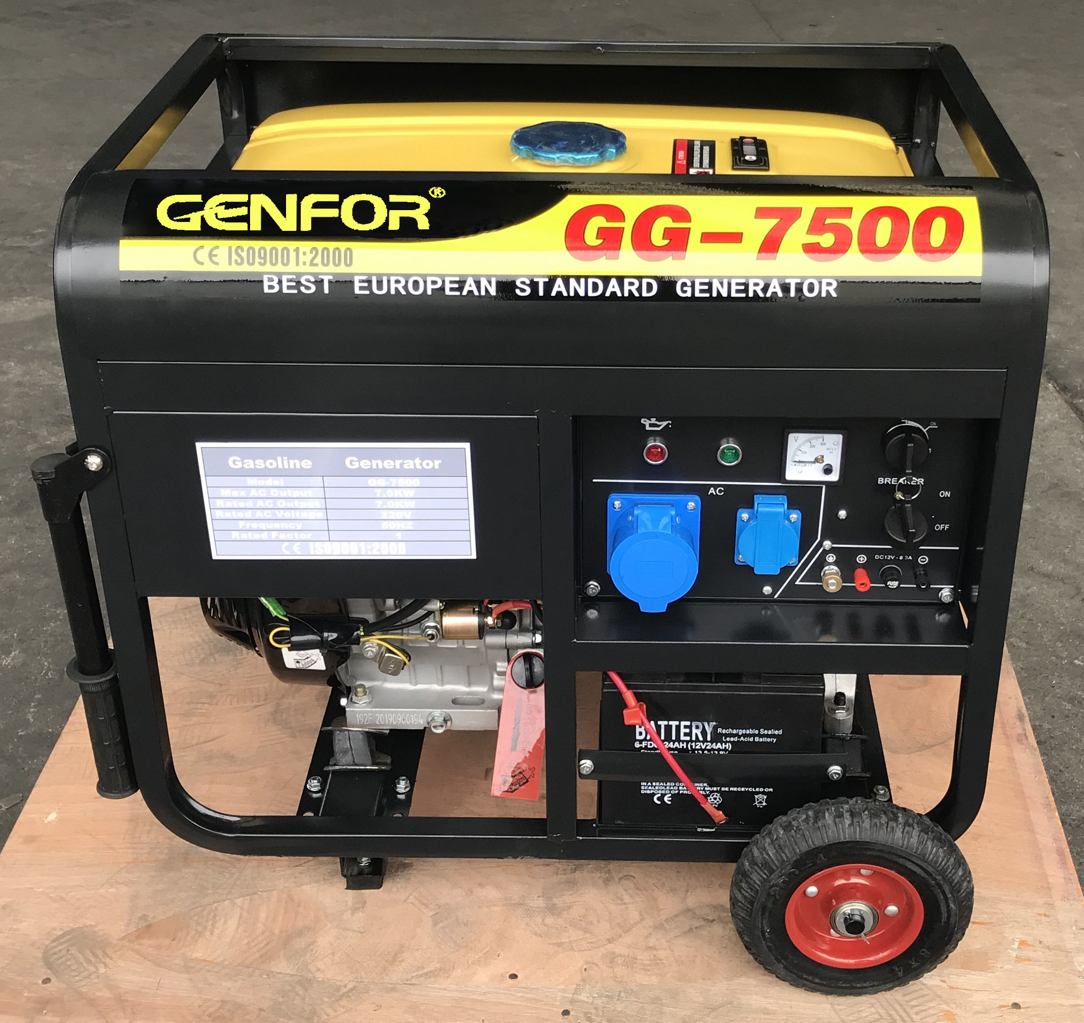 Professional Gasoline Powered Generators 6.5KW Max Power GENFOR / OEM Brand