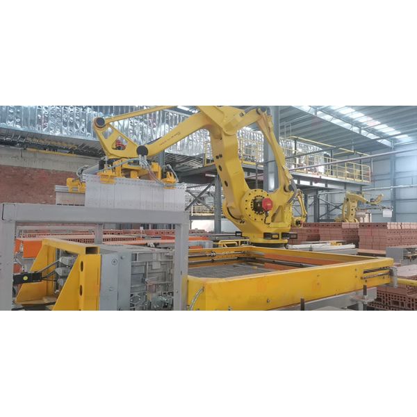 Automated Clay Brick Stacking and Packaging System with One-Touch Brick Type Switching and Simple Operation