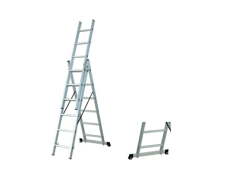 Multi Use Foldable Aluminum Ladder 3x6 Stable Performance For Painting
