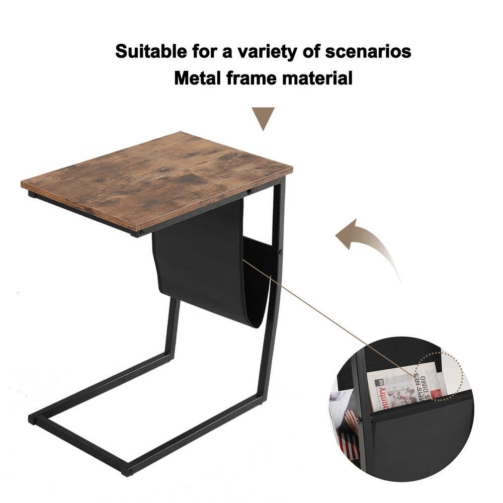 Industrial Style Mobile Tomile Livingroom End Table 13.45lbs
