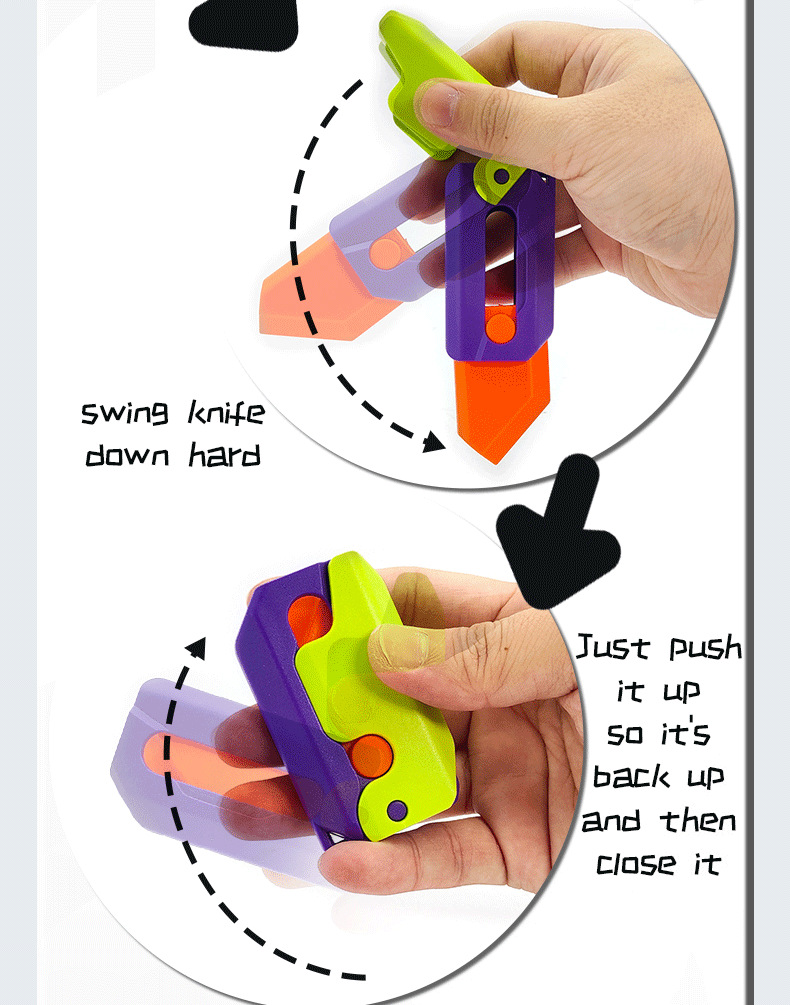 Radish Toy Knife The Best Decompression Toy for Children and Adults Plastic Material