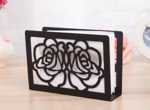 China Decorative Kitchen Table Napkin Holder Iron Tables Tissue Box ISO Approved wholesale